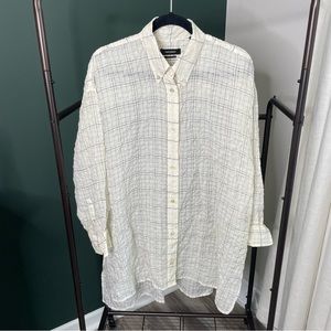Isabel Marant Tissue Oversized Button Down Shirt Tunic Size 38 US 6
